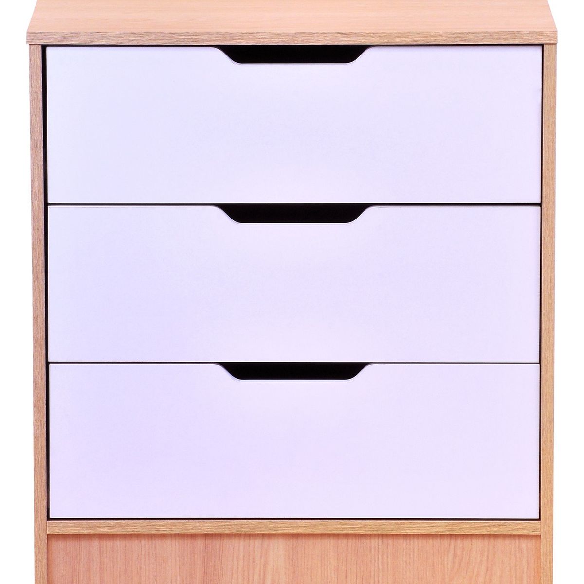 MOBIKIT - Comoda Misuri 3 Cajones Carvalo Blanco Mobikit