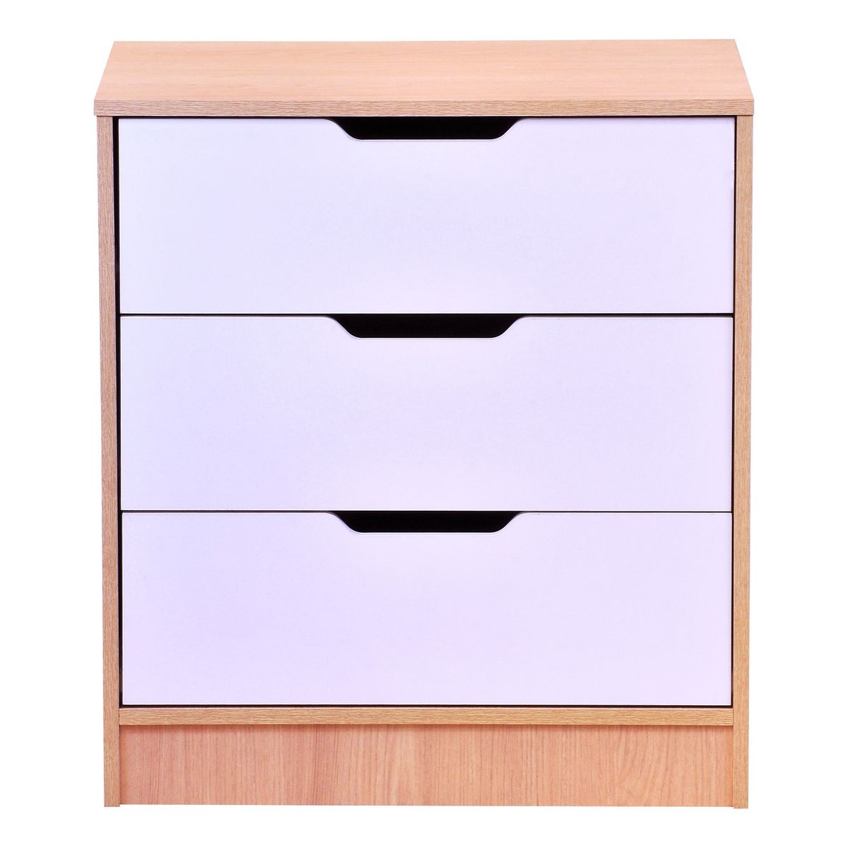 MOBIKIT - Comoda Misuri 3 Cajones Carvalo Blanco Mobikit