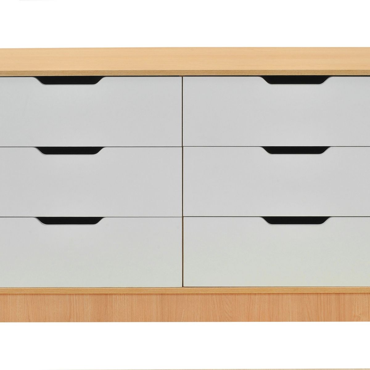 MOBIKIT - Comoda Misuri 6 Cajones Carvalo Blanco Mobikit