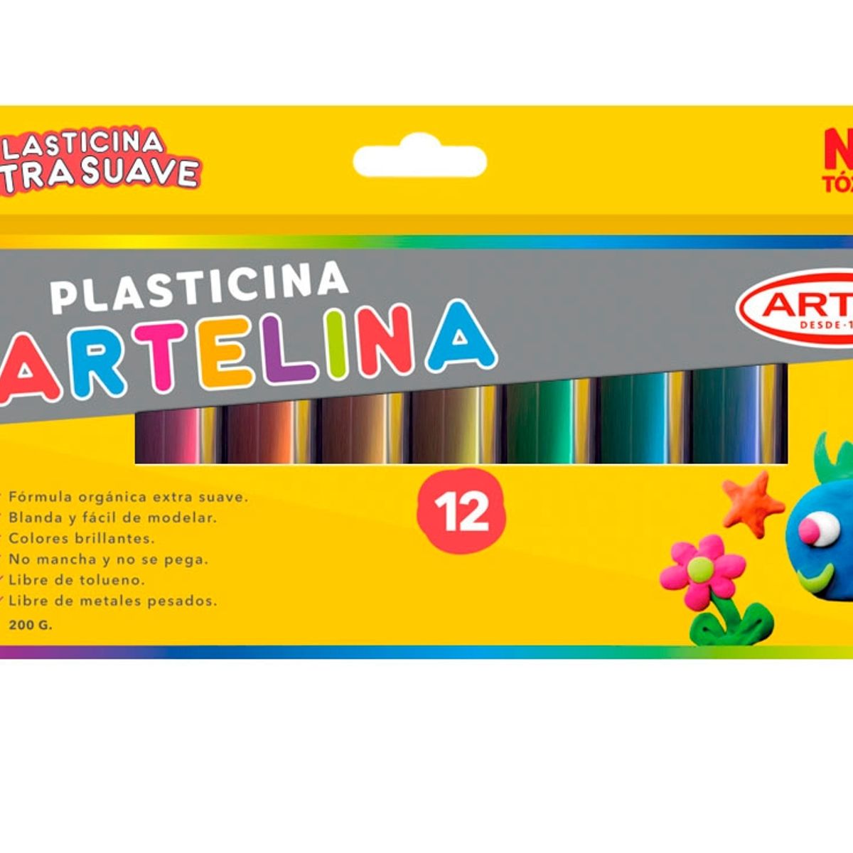 ARTEL - Plasticina Artelina 12 colores extra suave