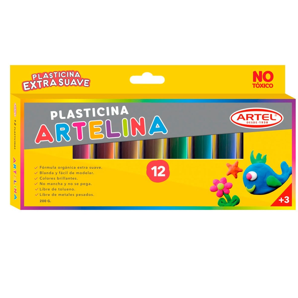ARTEL - Plasticina Artelina 12 colores extra suave