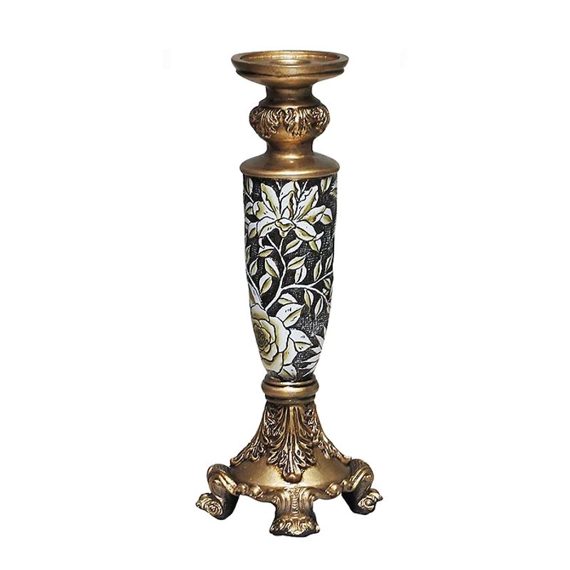 MSA MUEBLES SANTA ANA - CANDELABRO XL  COLECCION MARFIL (12 x 12 x 37.5 cm)
