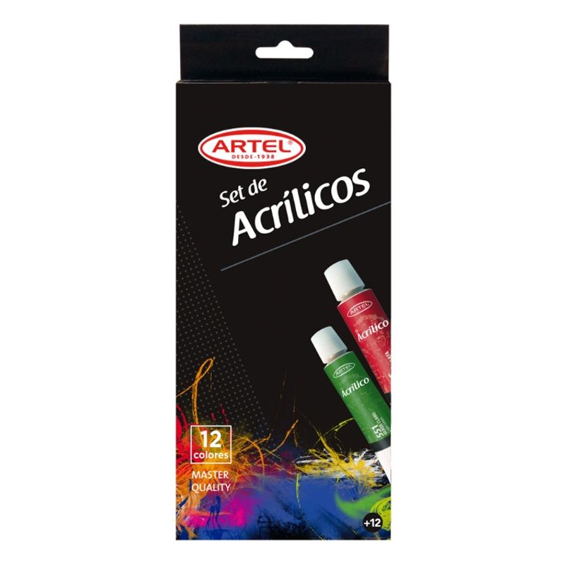 ARTEL - Set de Acrílicos 12 colores 12Ml Artel