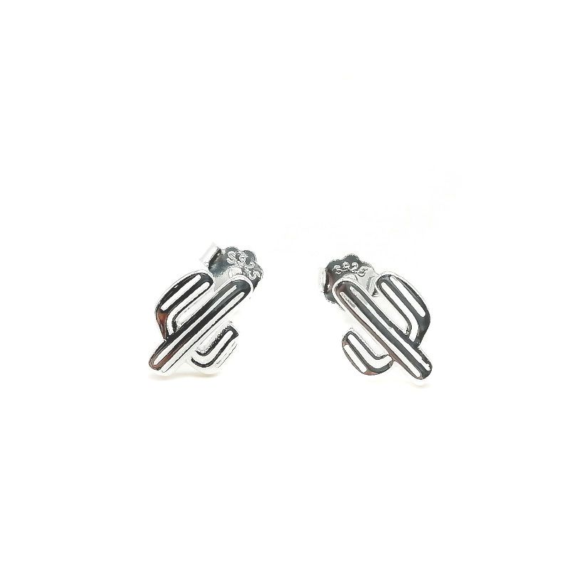 ANDREA COGGIOLA JOYAS - Aros Cactus Plata Fina 925