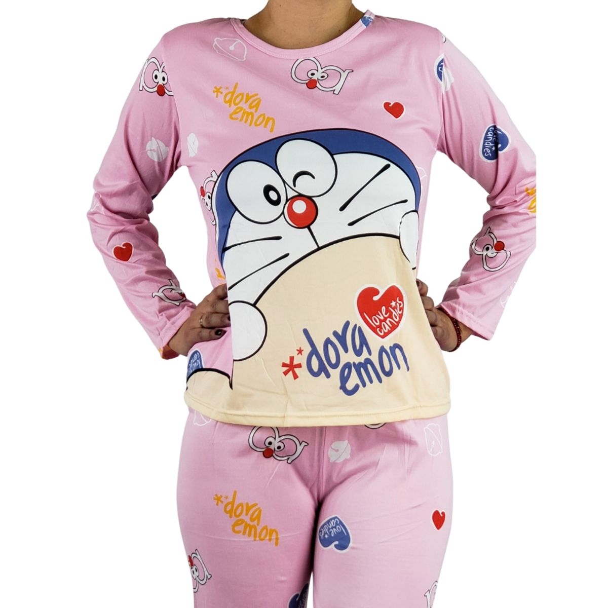 LOOK SHOP - Pijama Mujer Manga Larga Delgado Verano Doraemon 63