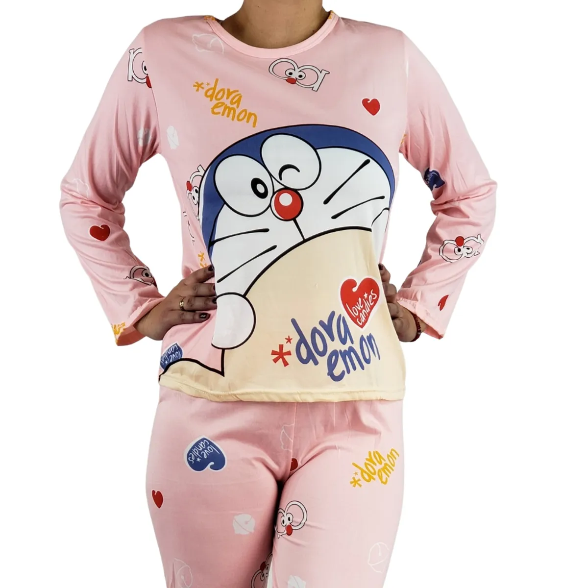 LOOK SHOP - Pijama Mujer Manga Larga Delgado Verano Doraemon 63