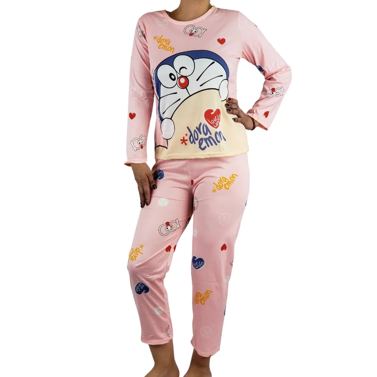 LOOK SHOP - Pijama Mujer Manga Larga Delgado Verano Doraemon 63