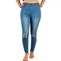 LOOK SHOP - Leggins Tela Jeans Pantalon Elasticado Calza Lindo Calce. Tajos 31