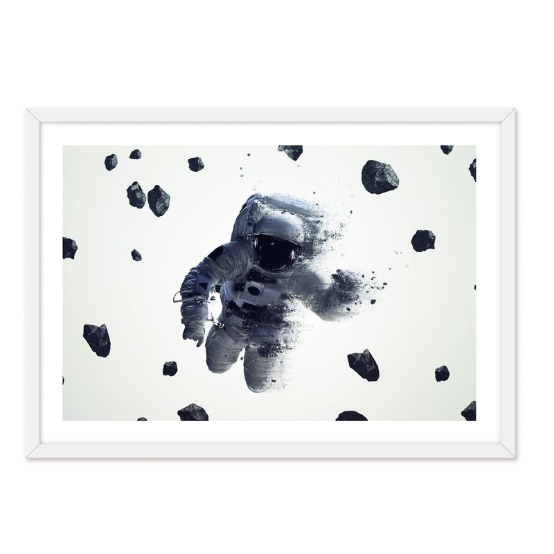 ALCUADRADO - Cuadro Individual Astronauta Blanco Alcuadrado