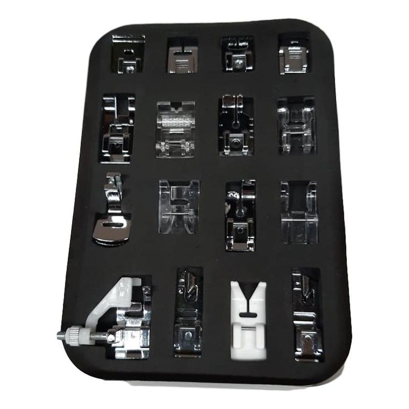GENERICO - KIT CON 16 PRENSATELAS PARA MAQUINA COSER