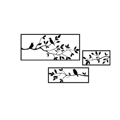 Imagen 2 del producto Cuadros Ramas Con Pájaros Pack 3ud