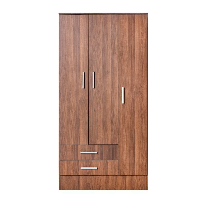 MOBIKIT - Closet 3 Puertas 2 Cajones 915 Nogal Mobikit