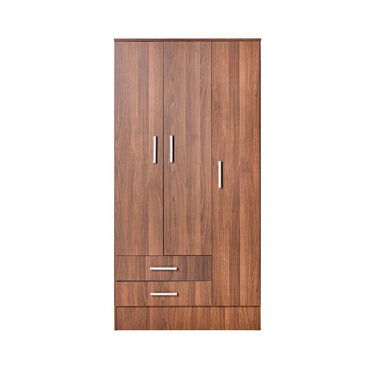 MOBIKIT - Closet 3 Puertas 2 Cajones Nogal Mobikit