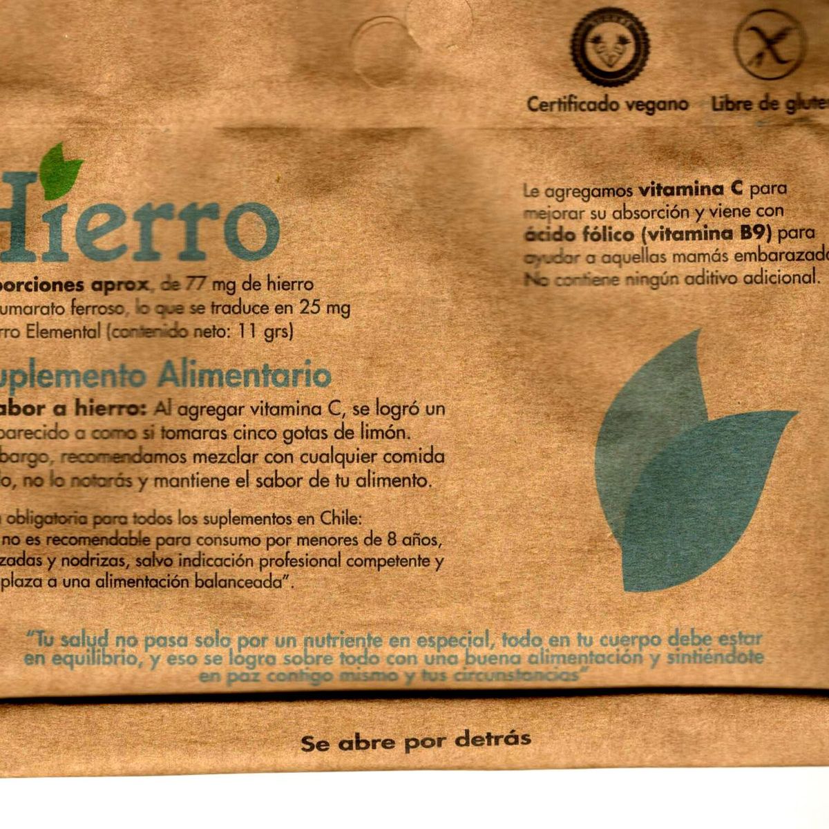 DULZURA NATURAL - 2 PACK HIERRO NUTRICIONAL EN POLVO + VITAMINA C - 3 MESES DE USO