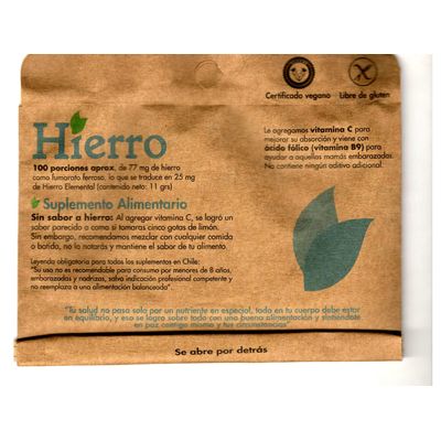 Imagen 2 del producto 2 PACK HIERRO NUTRICIONAL EN POLVO + VITAMINA C - 3 MESES DE USO