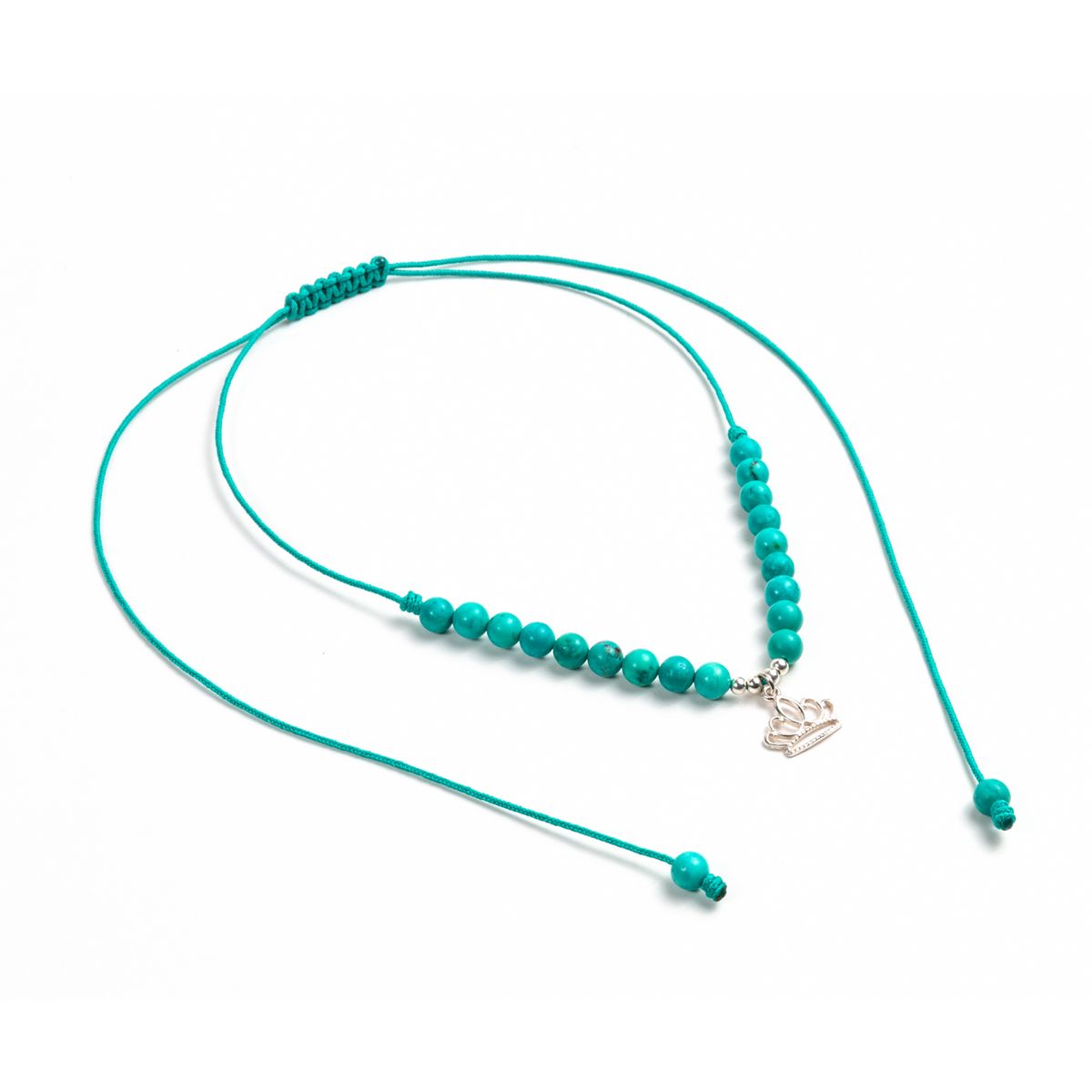 MCPTIENDATALLER - Collar regulable con piedras turquesa