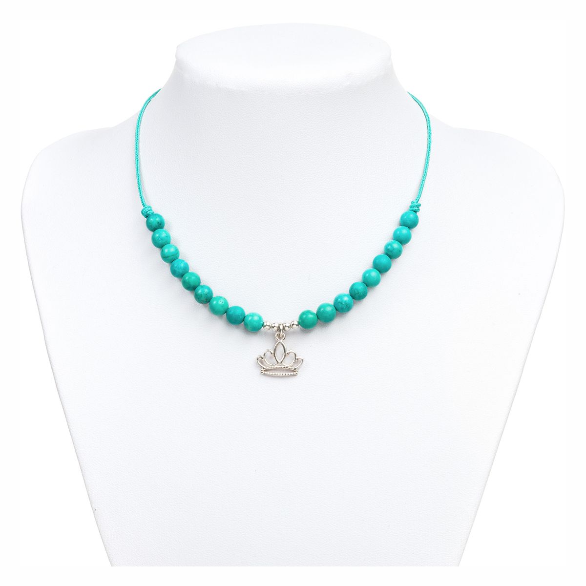 MCPTIENDATALLER - Collar regulable con piedras turquesa