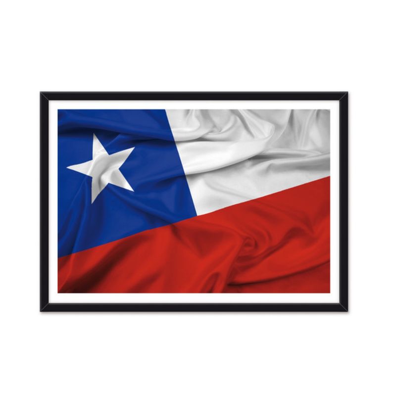 ALCUADRADO - Cuadro individual Bandera Americana Negro Alcuadrado