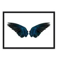 ALCUADRADO - Cuadro Individual Alas Azules Negro