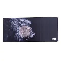 DEFF - Mouse Pad Gamer León Blanco y Negro