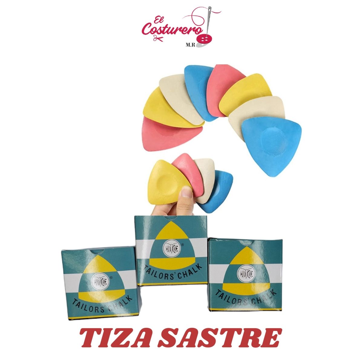 ARTE Y COSTURA - Tiza sastre caja 10 unidades El Costurero