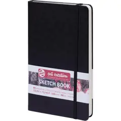 ART CREATION - Libreta Negra 13x21cm 140gr 80hjas.