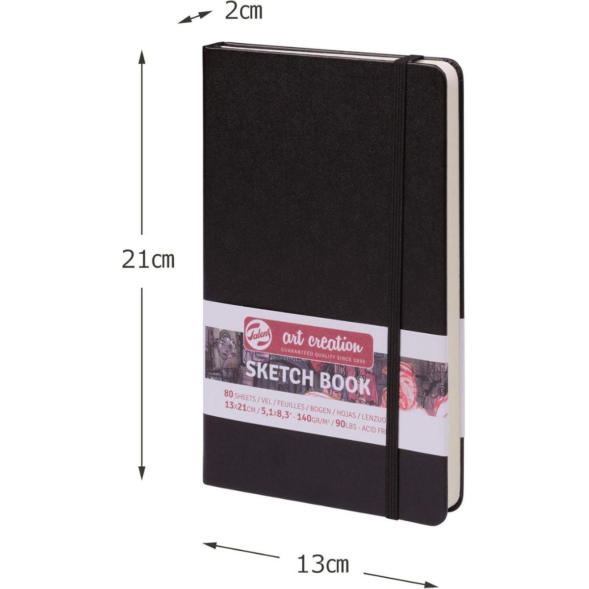 ART CREATION - Libreta Art Creation Negra 13x21cm 140gr 80hjas.