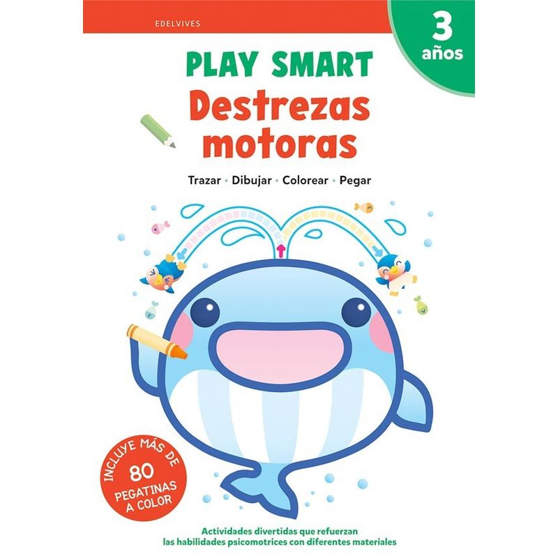 EDELVIVES - Libro Play Smart - 3 Años. Cuad 6. Destrezas Motoras