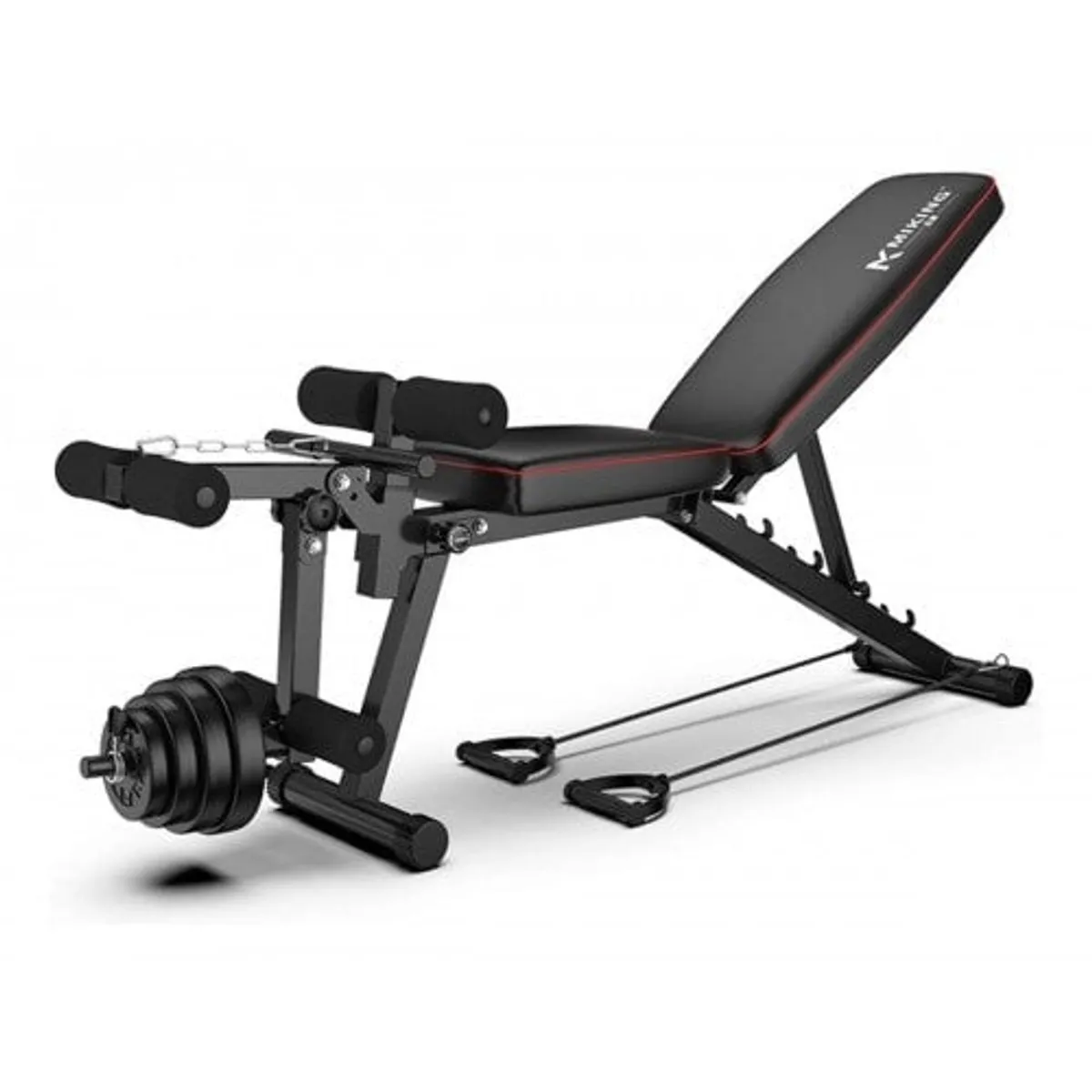 PLUSFIT - Banco ejercicios multifuncional abs cuádriceps isquio