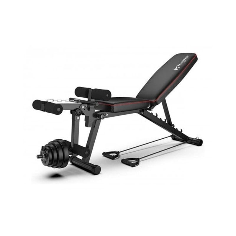 PLUSFIT - Banco ejercicios multifuncional abs cuádriceps isquio
