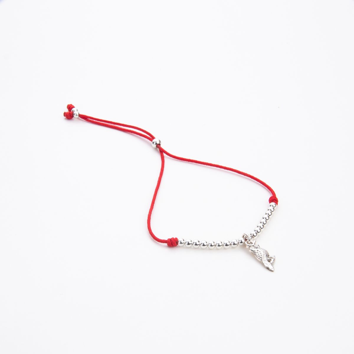 MCPTIENDATALLER - Pulsera de hilo roja regulable búho