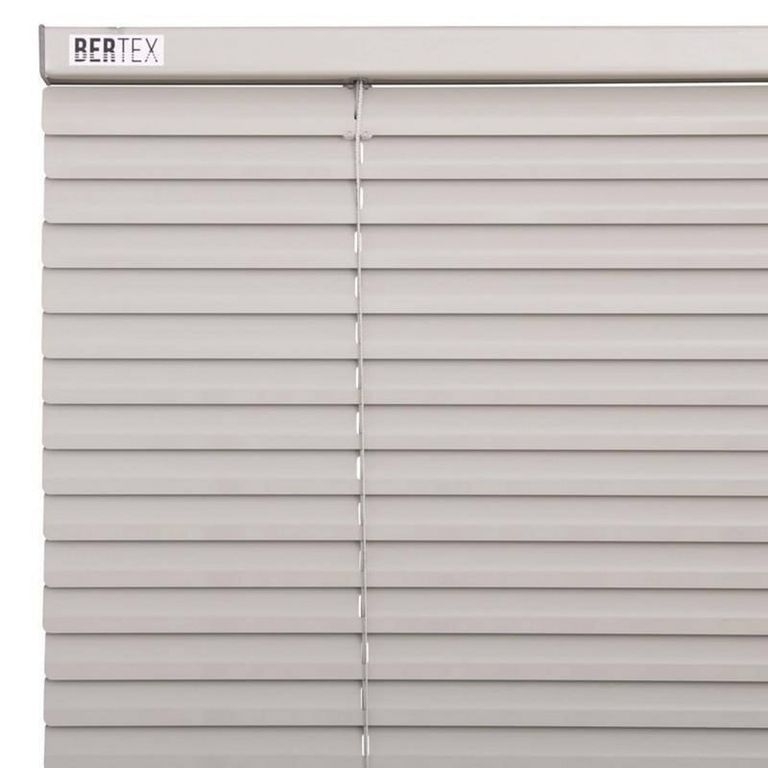 Persiana de aluminio Gris 85cm ancho x 140cm alto Laminas 25mm