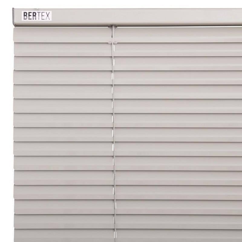 BERTEX - Persiana de aluminio Gris 85cm ancho x 140cm alto Láminas 25mm BERTEX