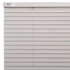 BERTEX - Persiana de aluminio Gris 85cm ancho x 140cm alto Láminas 25mm