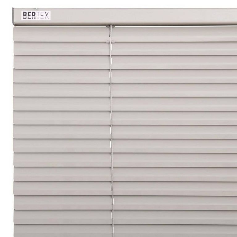 Persiana de aluminio Gris 105cm ancho x 230cm alto Laminas 25mm