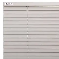 BERTEX - Persiana de aluminio Gris 125cm ancho x 140cm alto Láminas 25mm