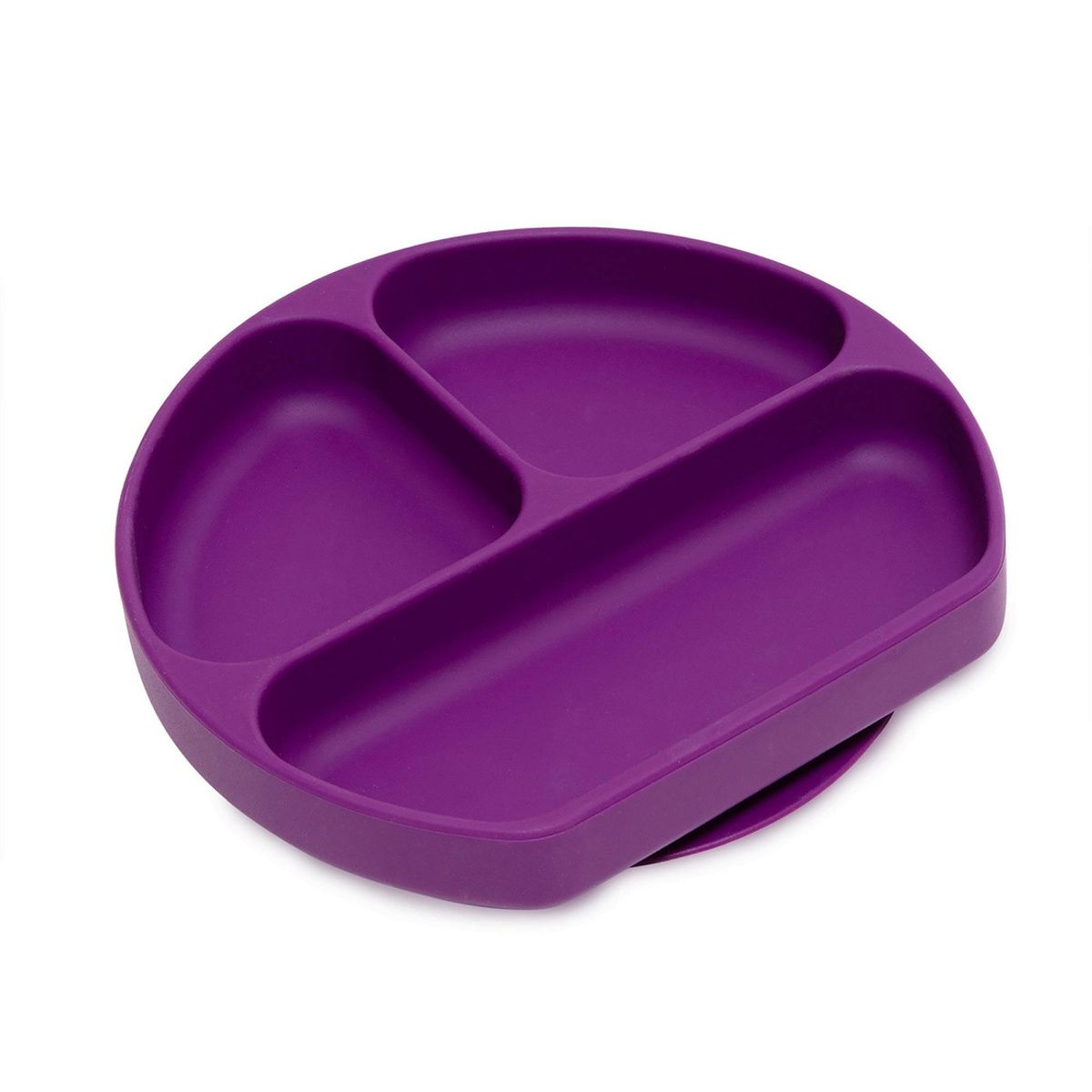 BUMKINS - Plato con agarre silicona SiliconeGripDish Morado BUMKINS
