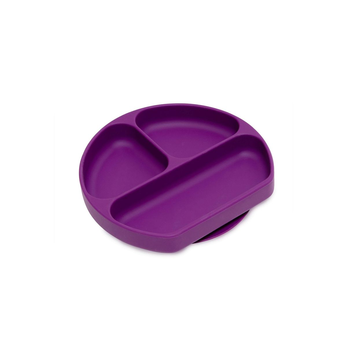 BUMKINS - Plato con agarre silicona SiliconeGripDish Morado BUMKINS