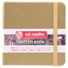 ART CREATION - Libreta Dorada 12x12cm 140gr 80hjas.