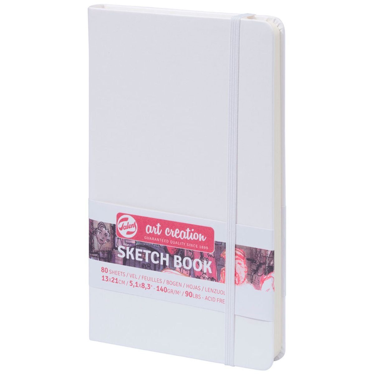 ART CREATION - Libreta Art Creation Blanca 13x21cm 140gr 80hjas.