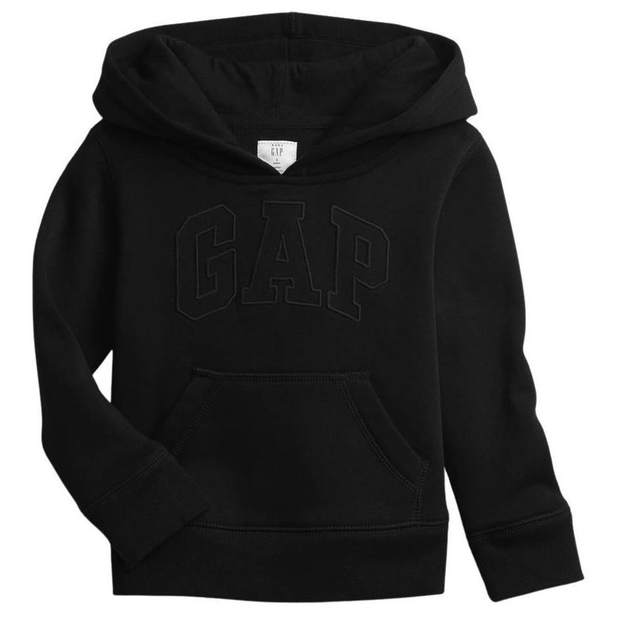 GAP - Poleron Con Gorro Logo Toddler Negro GAP