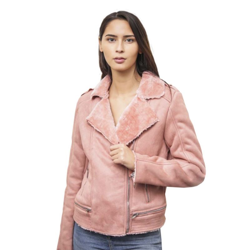 TODOPIEL - Chaqueta Gamuza Ecológica  CHF76 Rosado