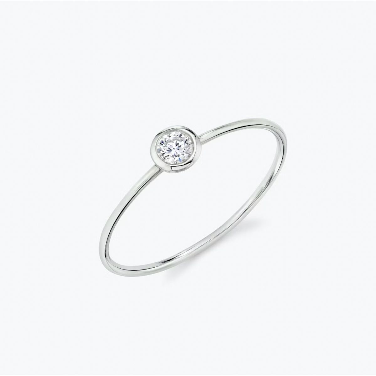 MIA JOYAS - Anillo Compromiso Solitario Punto de Luz Oro 18K con Diamante