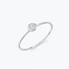 MIA JOYAS - Anillo Compromiso Solitario Punto de Luz Oro 18K con Diamante
