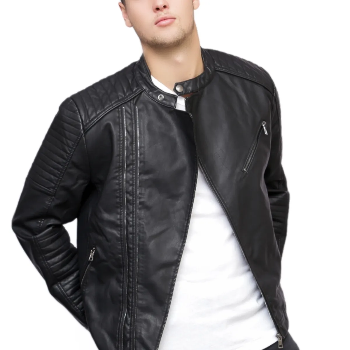 TODOPIEL - Chaqueta de Ecocuero Hombre Negro Todopiel