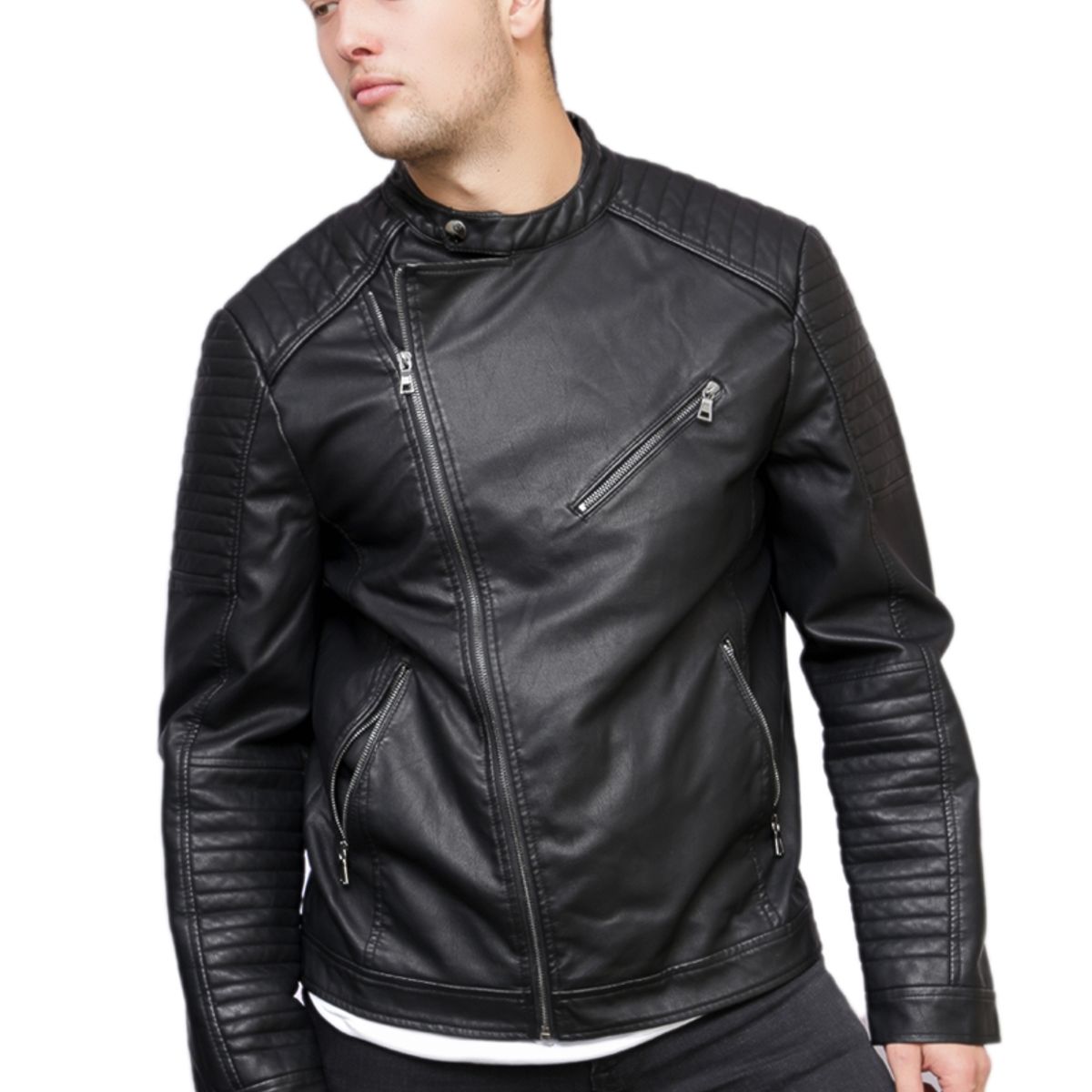 TODOPIEL - Chaqueta de Ecocuero Hombre Negro Todopiel