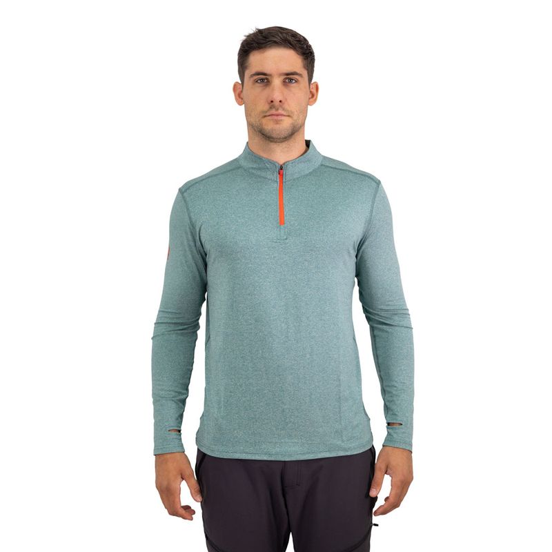HARDWORK - Polera Dry Fit HW SPX Manga Larga Hombre Dark Green