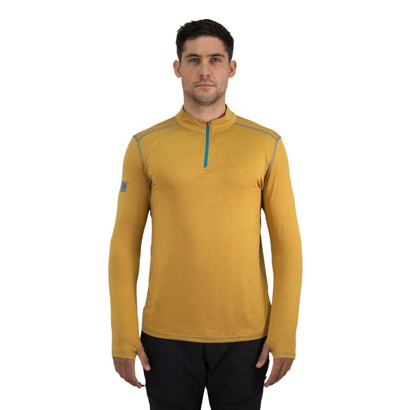 HARDWORK - Polera Dry Fit HW SPX Manga Larga Hombre Mustard