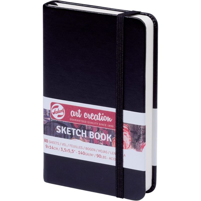ART CREATION - Libreta Art Creation Negra 9x14cm 140gr 80hjas.