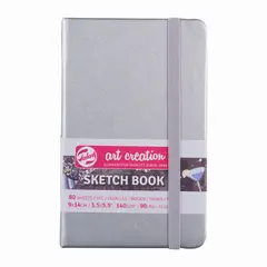 ART CREATION - Libreta Plateada 13x21cm 140gr 80hjas.
